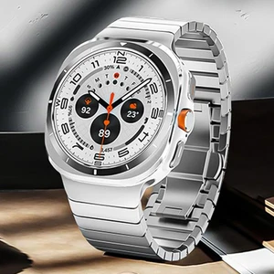 Bracelet de luxe en acier inoxydable pour Samsung Galaxy 8Ultra 2025/Ultra 47 mm Link Band - Photo 1 sur 16