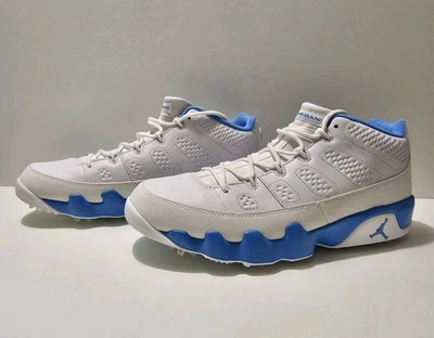 Zapatos de golf Nie Air Jordan 9 G blancos azules universitarios para hombre talla 14 (FJ5934-101) Foto 1 de 4