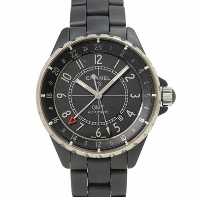 CHANEL J12 GMT 41mm H3101 Mens Watch Date Black Ceramic Automatic 90290068 - Image 1 of 4