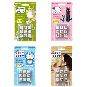 BEVERLY Check Stamp with Acrylic Case Natural Wood Totoro Kiki, etc. JAPAN NEW - Picture 1 of 182