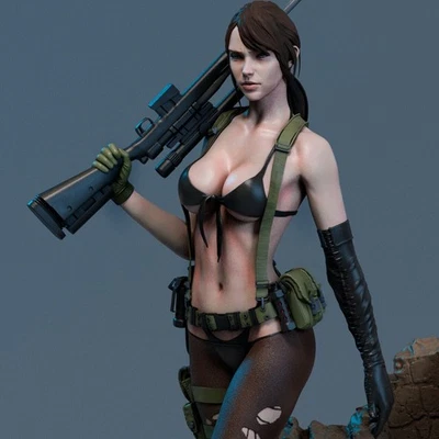 Quiet Metal Gear Solid V 3D Print, Unpainted Sniper Assassin Model Kit - Image 1 of 4