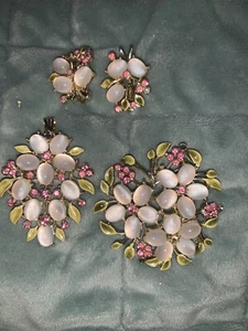 vintage Pendant, earrings, brooch, Stunning Set - Picture 1 of 2
