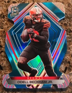 ODELL BECKMAN JR. 2020 PANINI SPECTRA BLUE PRIZM  CUT OUT SN 06/50 #124 BROWNS - Picture 1 of 2