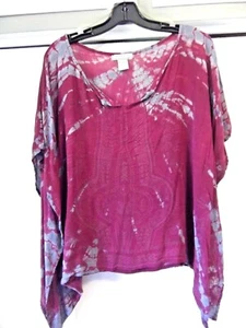 Gr. S/M Damen Loose Fit Fuchsia und Lavendar Tie Die Shirt von World Market - Bild 1 von 4