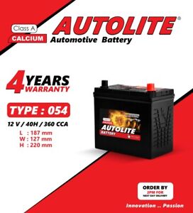 054 Autolite  Car Battery fits many Daewoo Honda Chevrolet Hyundai Suzuki Subaru