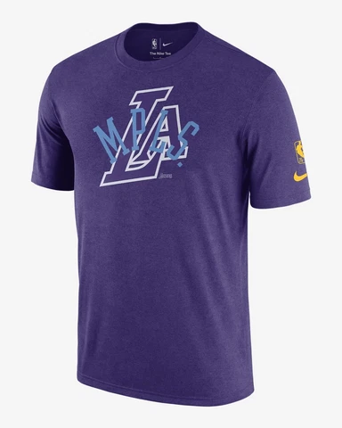 Los Angeles Lakers Men's Nike City Edition Purple Tee - NWT - FREE SHIPPING! Cover