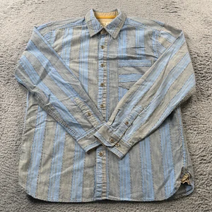 Territory Ahead Mens Shirt Size Medium Southwestern Aztec Stripe Blue Cowboy - Picture 1 of 10