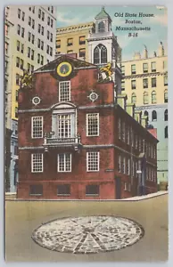 Linen Postcard The Old State House Boston Massachusetts - Picture 1 of 2
