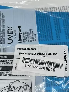 Honeywell UVEX Bionic Face Shield Visor Clear Blue Lens S8555 NOS - Picture 1 of 3