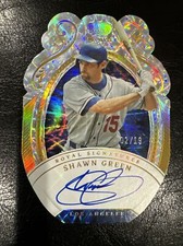Shawn Green 2023 Panini Chronicles Crown Royale FOTL Auto Die-Cut Gold Sp 2/19