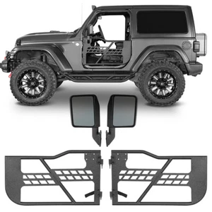 Jeep Wrangler JL 2018-2025 2 puertas todoterreno tubo media puerta y espejo retrovisor lateral  - Imagen 1 de 15