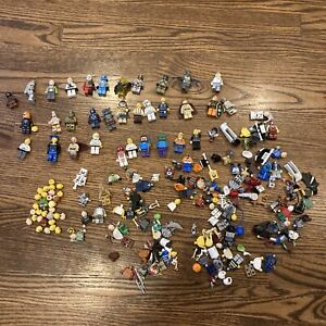 HUGE LEGO Minifigure Lot various used figures & pieces Star Wars Marvel DC Etc.
