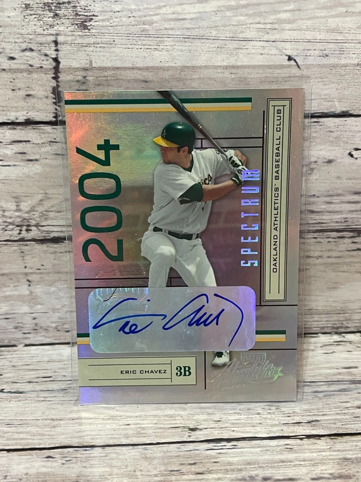 Absolute Memorabilia Signature Spectrum Silver 2004 #151 Eric Chávez/50 Foto 1 de 1