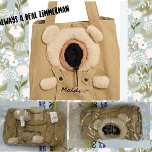 Bolso de Mano TEDDY BEAR NUEVO CON ETIQUETAS Bronceado Correa para el Hombro Bolso de Transporte con Diseño de Oso Difuso Maiduo - Imagen 1 de 6