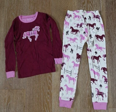 Pijama estampado caballo Hatley niñas talla 6 nuevo con etiquetas Foto 1 de 4