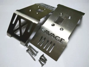 Stainless Steel Front + Rear Skid plate Chassis Armor For HPI FLUX HP XL 4.6 5.9 - Picture 1 of 1
