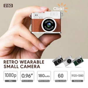 2025 Retro Mini Camera Videocamera 1080p Videoregistratore Portachiavi Videocamera Digitale - Foto 1 di 31