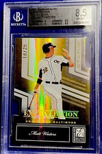 Matt Wieters 2007 Donruss Elite Extra Edition Gold Status RC SP 18/25 BGS 8.5