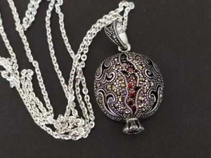 Armenian Spirit Silver 925 pendant Garnet gemstones Pomegranate Persephone NEW - Picture 1 of 11