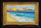 Print on Canvas of Oil Painting Arseni ~ SEA & SUNSET 12" X 8" NO FRAME Art UK