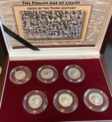 Rare 6 Ancient Silver Coin Set: The Roman Age of Chaos Crisis of the 3rd Century - Image 1 of 4