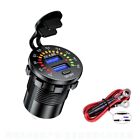 Universal 48A Dual Usb Car Charger With Led Voltmeter For 12V Vehicles