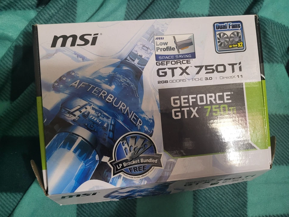 MSI Low Profile nVidia Geforce GTX 750-TI -2GB DDR5- Dual Fan for PARTS/REPAIR - Image 1 of 4