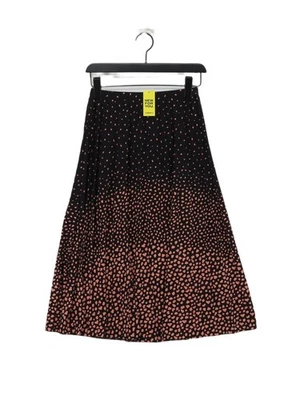 Oasis Women's Midi Skirt S Black Polkadot Polyester with Elastane Midi A-Line - Image 1 of 4