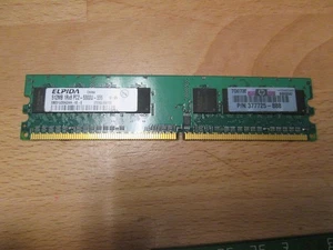 Elpida PC2-5300U 1GB 667 MHz DDR2 Memory EBE11UD8AGWA-6E-E 2RX8 RAM 3469 - Picture 1 of 3