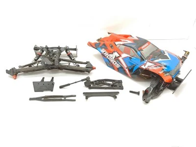 Incompleto/Necesita Trabajo: Equipo Corally Kronos 1/8 Truggy Roller Slider Chasis Construido Foto 1 de 4