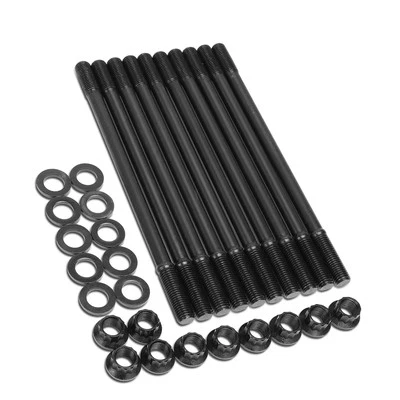 12-POINT CYLINDER HEAD STUDS HEX NUT KIT FOR 1993-2001 HONDA PRELUDE H22 ENGINE Foto 1 de 4