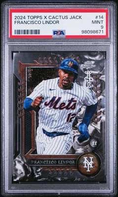 2024 Topps Chrome X Cactus Jack #14 Francisco Lindor PSA 9 MINT - Image 1 of 2