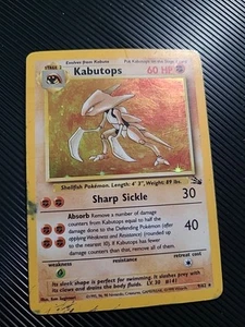 Kabutops - 9/62 Holo Rare Fossil 1999 Pokemon Vintage Wotc Unlimited MP/DMG - Picture 1 of 2