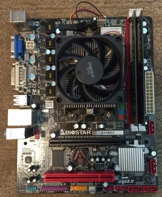 S-FM2:  Biostar A55MD2 VER 7.0   incl.   CPU, Kühler, RAM - Bild 1 von 4