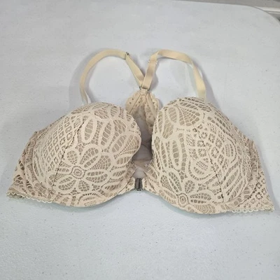 Victoria's Secret Women Bra 34D Beige Dream Angels Front Closure Underwired - Image 1 of 4