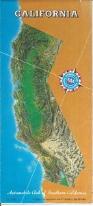 Vintage 1990 California AAA-Automobile Club of Southern California Highway Map - Picture 1 of 1