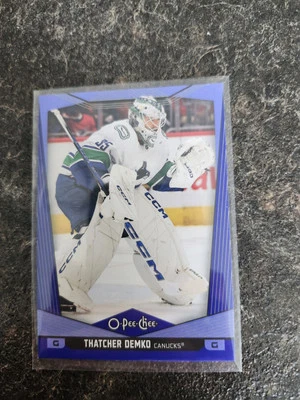 2024-25 O-Pee-Chee Blue Boarder Thatcher Demko Card# 184 - Image 1 of 2