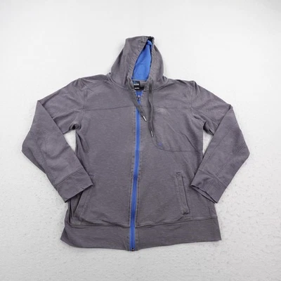 Prana Sudadera con Capucha Para Hombres Grande Gris Azul Frontera Cremallera Completa Sudadera Chaqueta Exterior Foto 1 de 4