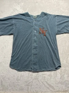 Vtg New York Galt Sand Button Jersey Shirt Faded Blue Size Large - Picture 1 of 8