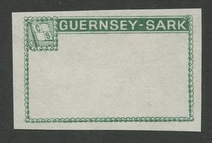 Guernsey SARK 1964/5 GREEN Imperf FRAME PROOF no gum - Picture 1 of 1
