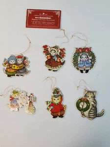 VTG Merrimack Kitty Cucumber Set No. 1 Hanging Christmas Decorations 6 Ornaments - Picture 1 of 5