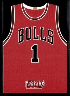 Derrick Rose 2014-15 Panini Threads #24 Away Red Jersey Chicago Bulls - Image 1 of 2