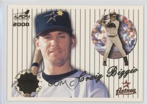 2000 Pacific Aurora Premiere Date Pinstripes /52 Craig Biggio #63 HOF