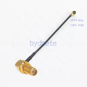 IPX4 MHF4 WFL w.FL to SMA female bulkhead right angle 1.13mm Coax Pigtail cable - Picture 1 of 8