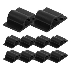 100pcs Self-adhesive Cable Holder Clips Wire Cord Holder Organizers (Black) - Afbeelding 1 van 12