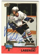 Greg Labenski Autographed 1998 Bowman CHL  Card #6 North Bay Centennials