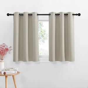 Blackout Curtain Valances for Kitchen, Basement Window Vlances Privacy Decorativ - Picture 1 of 7