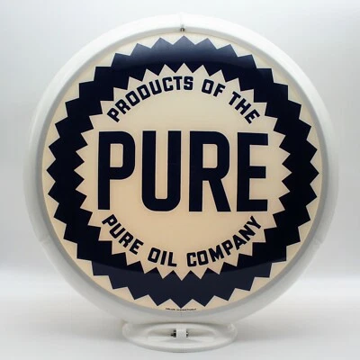 PURE OIL 13.5" Gas Pump Globe - SHIPS FULLY ASSEMBLED! READY FOR YOUR PUMP!! - Image 1 of 2