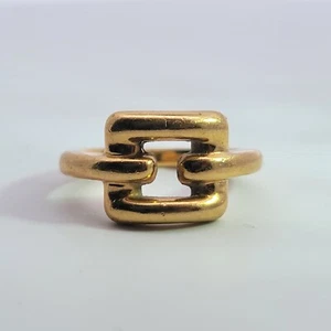 Tiffany & Co 18KT Gold Biscayne 2001 Buckle Style Ring Size 8.0 (Eight) Retired - Picture 1 of 14