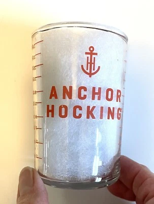 Vtg Anchor Hocking Jigger Shot 5 oz Glass - Measures TSP, TBSP, ML - Image 1 of 4